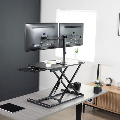32 inch Standing Desk Converter with Dual 13 to 30 inch Monitor Stand. Picture 9