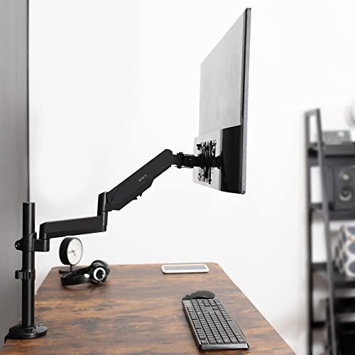 Heavy Duty Articulating Single Pneumatic Spring Arm Desk Mount Stand. Picture 9