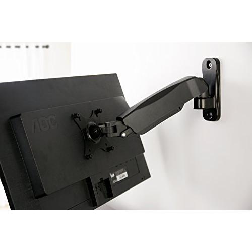 Height Adjustable Pneumatic Arm Single Monitor Wall Mount. Picture 7