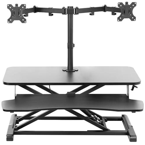 32 inch Standing Desk Converter with Dual 13 to 30 inch Monitor Stand. Picture 1