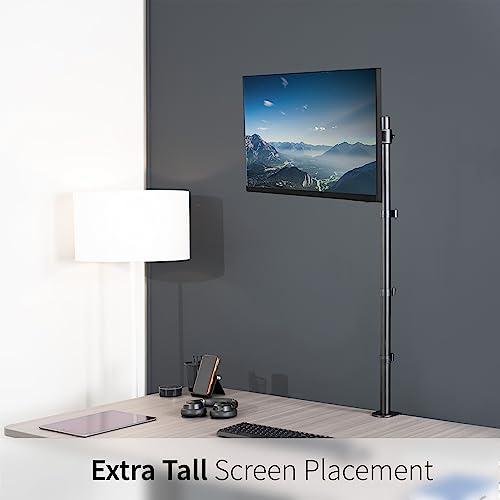 Extra Tall Single Monitor Desk Mount Stand 39 inch Pole. Picture 2
