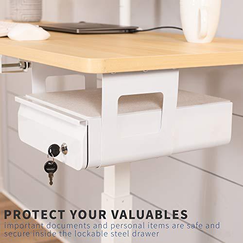 13 inch Secure Under Desk Mounted Pull-Out Drawer for Office Desk. Picture 6