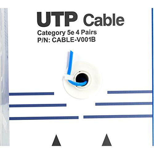 Blue 1,000ft Bulk Cat5e, CCA Ethernet Cable, 24 AWG, UTP Pull Box, Cat-5e Wire. Picture 4