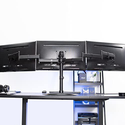 Triple Monitor Mount Fully Adjustable Desk Free Stand for 3 LCD Screens. Picture 2