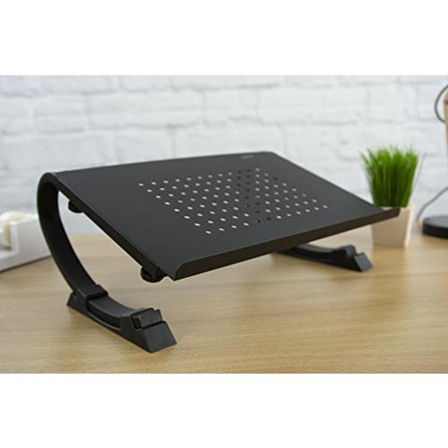 Black Fully Adjustable Curved Laptop, Notebook and Monitor Riser Stand. Picture 8