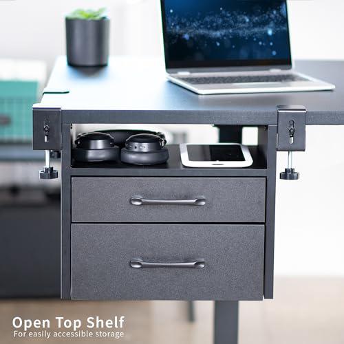 Corner Clamp-on Under Desk Drawer and Shelf System, Office Accessory Holder. Picture 5