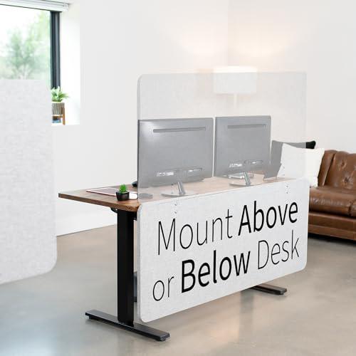 Clamp-on 60 x 24 inch Privacy Panel, Sound Absorbing Cubicle Desk Divider. Picture 5