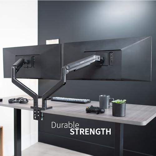 Heavy Duty Dual Ultra-Wide Monitor Desk Mount, Mechanical Spring. Picture 8