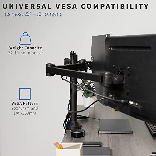 Triple 23 to 32 inch LED LCD Computer Monitor Desk Mount VESA Stand, Heavy Duty. Picture 3
