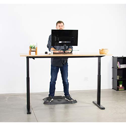 Black Manual Height Adjustable Stand Up Desk Frame. Picture 5