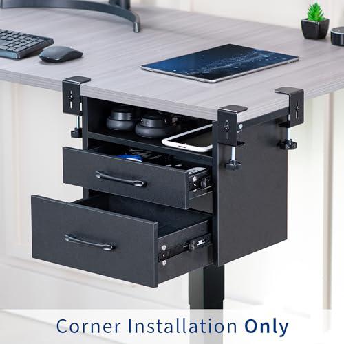 Corner Clamp-on Under Desk Drawer and Shelf System, Office Accessory Holder. Picture 7