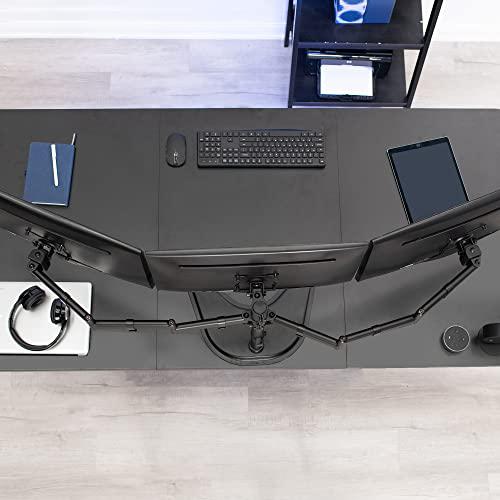 Triple Monitor Mount Fully Adjustable Desk Free Stand for 3 LCD Screens. Picture 9