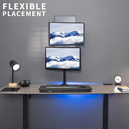 Dual Monitor Desk Mount Stand with Height Adjustment and VESA Plates. Picture 6