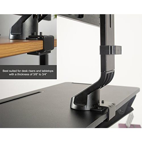 Adjustable Single Monitor Mount for Sit-Stand Workstation, Desk Converter. Picture 5