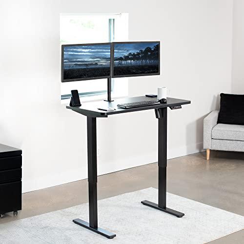 Electric Height Adjustable 43 x 24 inch Memory Stand Up Desk, Black. Picture 2