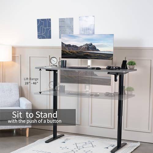 Compact Electric Stand Up Desk Frame for 41 to 74 inch Table Tops. Picture 6
