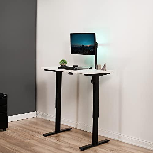 43-inch Electric Height Adjustable 43 x 24 inch Stand Up Desk, White Solid. Picture 2