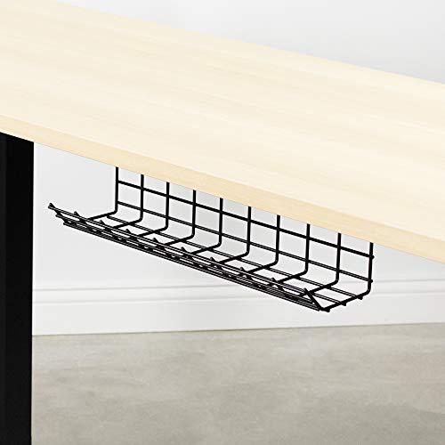 Iron Under Desk 17 inch Cable Management Wire Rack, Power Strip Holder. Picture 8