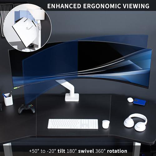 Premium Aluminum Single Gaming Monitor Arm for Ultrawide Screens. Picture 5