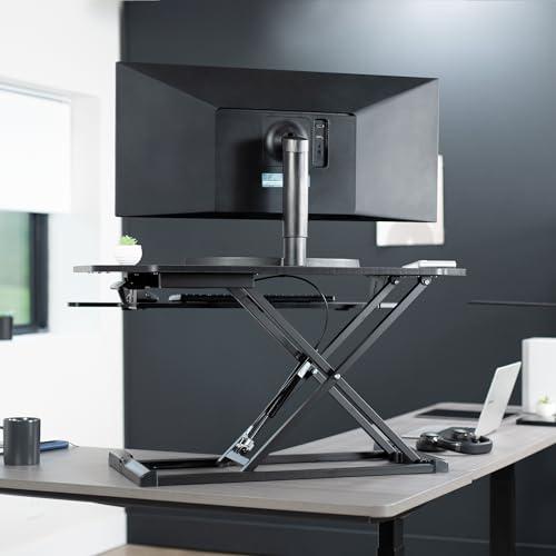 38 inch Corner Desk Converter, K Series, Height Adjustable Sit to Stand Riser. Picture 7