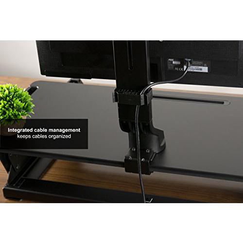 Adjustable Single Monitor Mount for Sit-Stand Workstation, Desk Converter. Picture 7