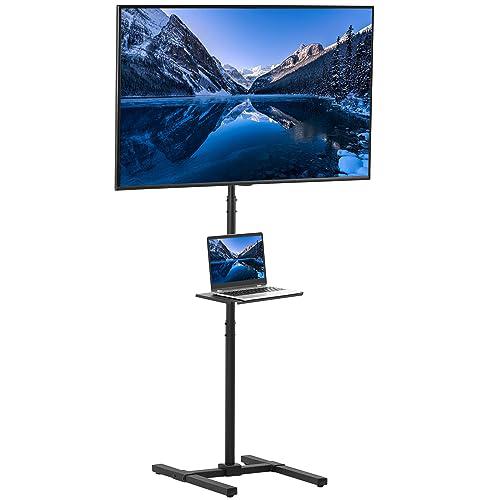 Extra Tall TV Floor Stand with Shelf for 13 to 50 inch Screens, LED OLED 4K. Picture 1