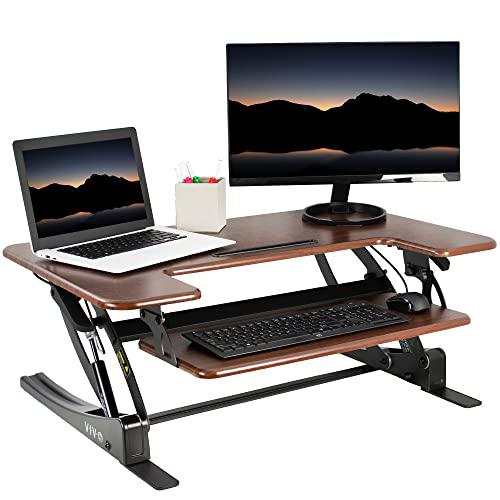 36 inch Height Adjustable Stand Up Desk Converter, V Series. Picture 1