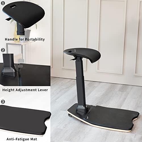 Ergonomic Leaning Perch Chair for Standing Desk, Portable Height Adjustable. Picture 9