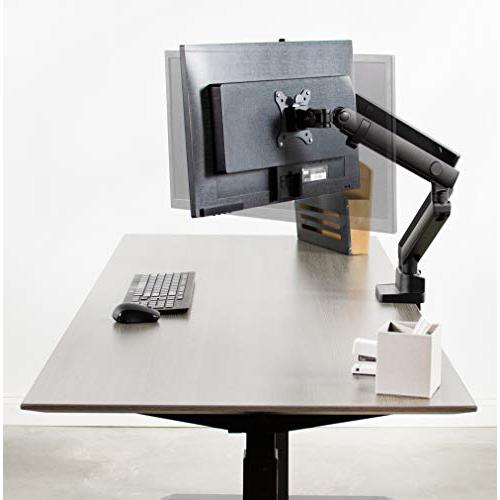 Premium Aluminum Full Motion Dual Monitor Desk Mount Stand. Picture 4