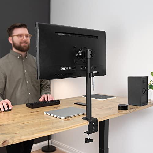 Single Ultrawide Monitor Fully Adjustable Desk Mount Stand. Picture 2