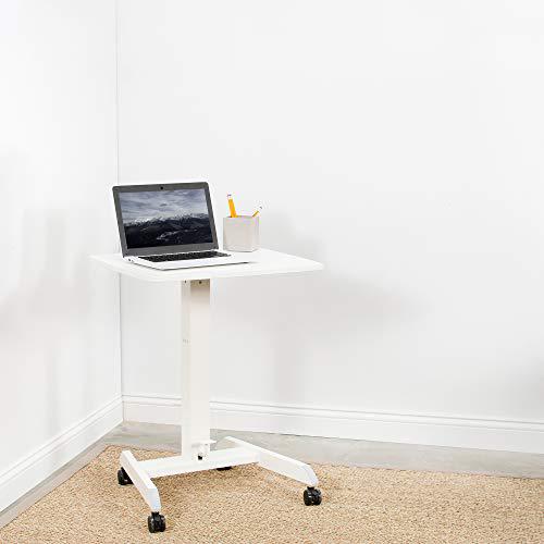 Mobile Compact 24 inch Pneumatic Foot Pedal Sit to Stand Laptop Desk. Picture 2
