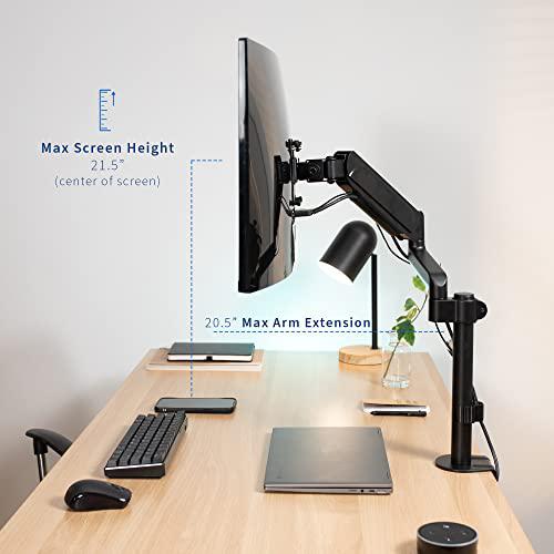 Single Monitor Arm Mount for 17 to 32 inch Screens - Pneumatic Height Adjustment. Picture 5