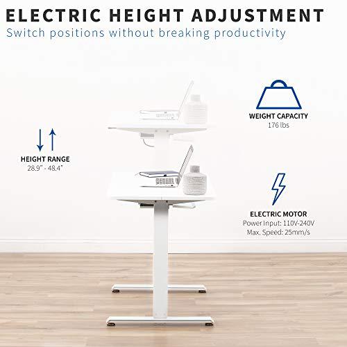 Electric Height Adjustable 44 x 24 inch Stand Up Desk, Standing Workstation. Picture 4