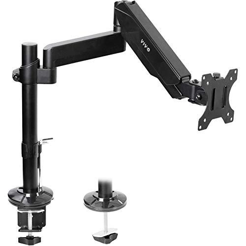 Heavy Duty Articulating Single Pneumatic Spring Arm Desk Mount Stand. Picture 1