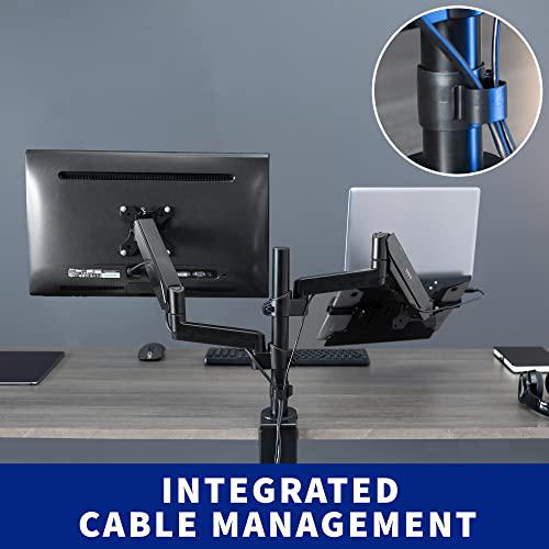 Dual Arm Monitor + Laptop Mount for 17 to 32 inch Screens and 10 to 15.6 inch. Picture 5