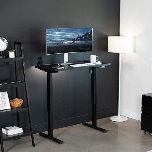Electric Height Adjustable 43 x 24 inch Memory Stand Up Desk, Black. Picture 9