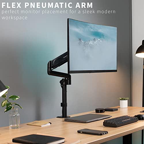 Single Monitor Arm Mount for 17 to 32 inch Screens - Pneumatic Height Adjustment. Picture 2