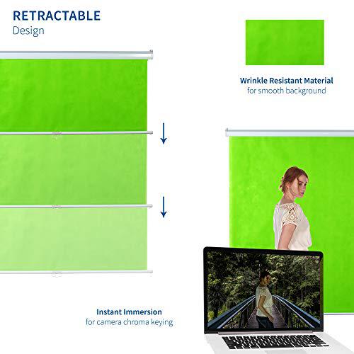 Pull Down 100 inch Diagonal Green Screen, Mountable Chroma Key Panel Backdrop. Picture 3
