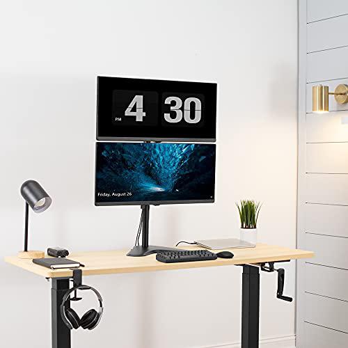 Dual Monitor Desk Stand Free-Standing LCD Mount, Holds in Stacked Position. Picture 2
