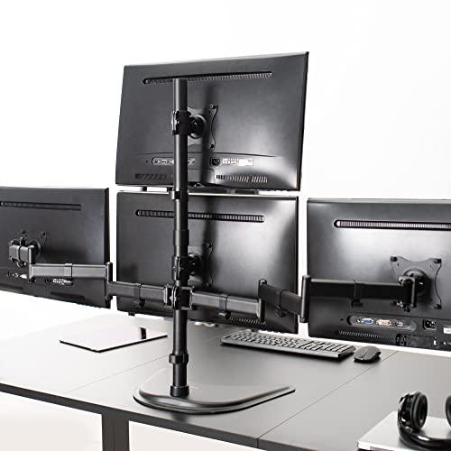 Quad LCD Monitor Desk Stand Mount, Free-Standing 3 Plus 1, Holds 4 Screens. Picture 9