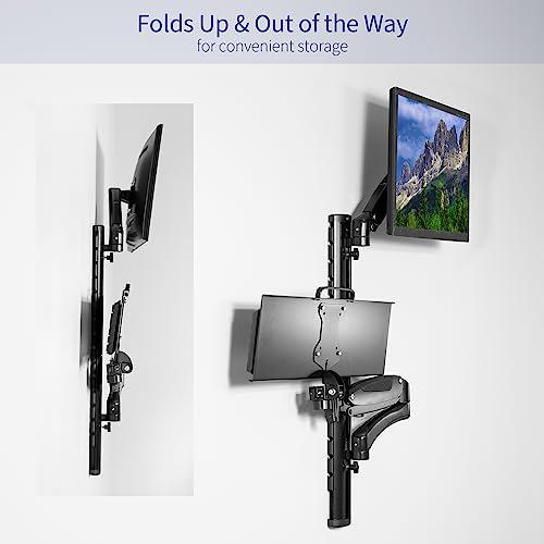 Black Sit-Stand Wall Mount Counterbalance Height Adjustable. Picture 6