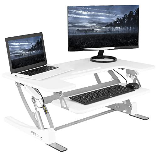 36 inch Height Adjustable Stand Up Desk Converter, V Series. Picture 1