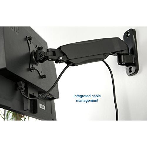 Height Adjustable Pneumatic Arm Single Monitor Wall Mount. Picture 5