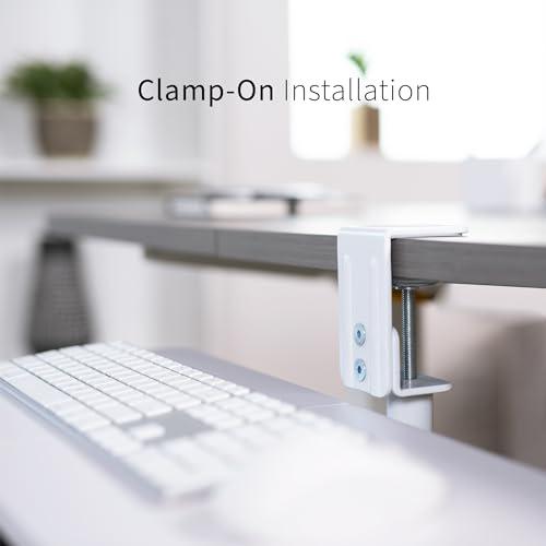Clamp-on Rotating Computer Keyboard and Mouse Tray, Swiveling 25 x 10 inch. Picture 7