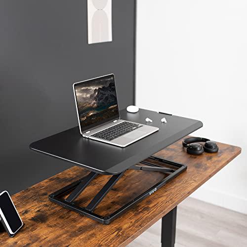 Economy Single Top Height Adjustable 29 inch Standing Desk Converter. Picture 8