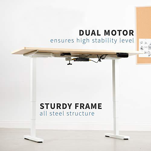 Electric Dual Motor Stand Up Desk Frame for 40 to 84 inch Table Tops, Frame Only. Picture 6