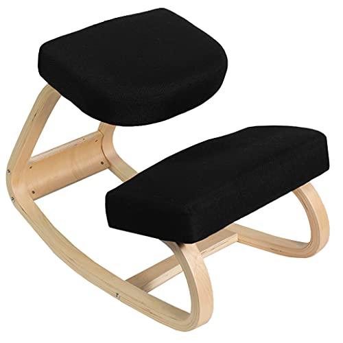 Wooden Rocking Kneeling Chair, Ergonomic Rocker Stool for Home and Office. Picture 1