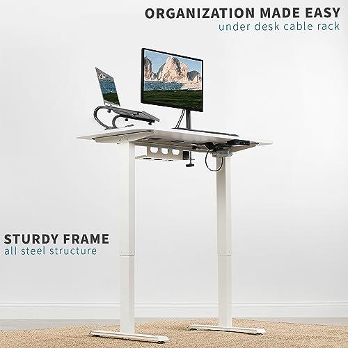 Electric Height Adjustable 44 x 24 inch Stand Up Desk, Standing Workstation. Picture 9