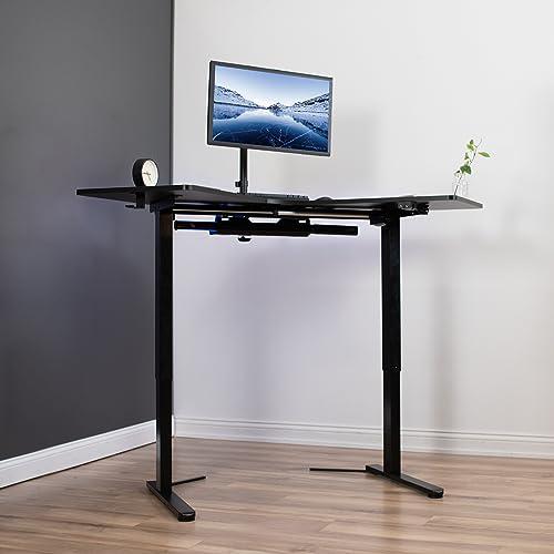 Electric Height Adjustable L-Shaped 47 x 47 inch Standing Desk. Picture 8