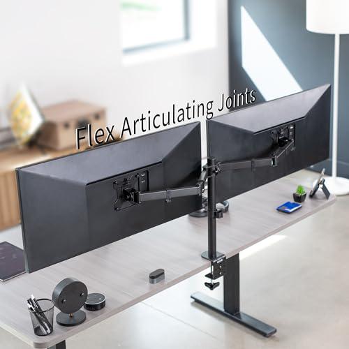 Dual Ultrawide Monitor Desk Mount, Heavy Duty Fully Adjustable Steel Stand. Picture 7